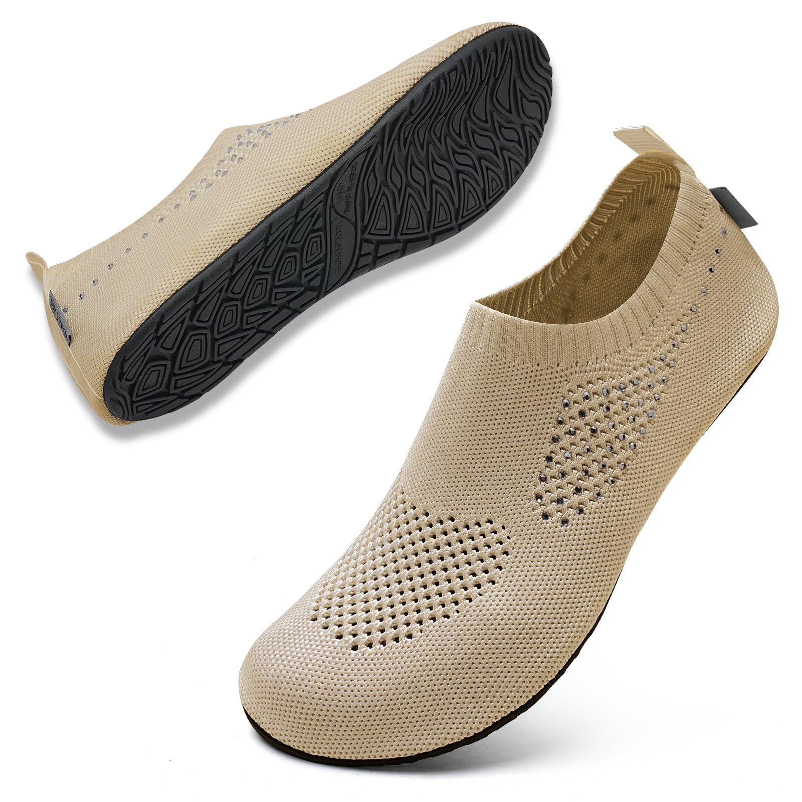 WateLves Womens Barefoot Water Shoes Travel House Slippers for Indoor and Outdoor Aqua Socks for Beach Swim Surf Yoga Dancing Camping Must Haves