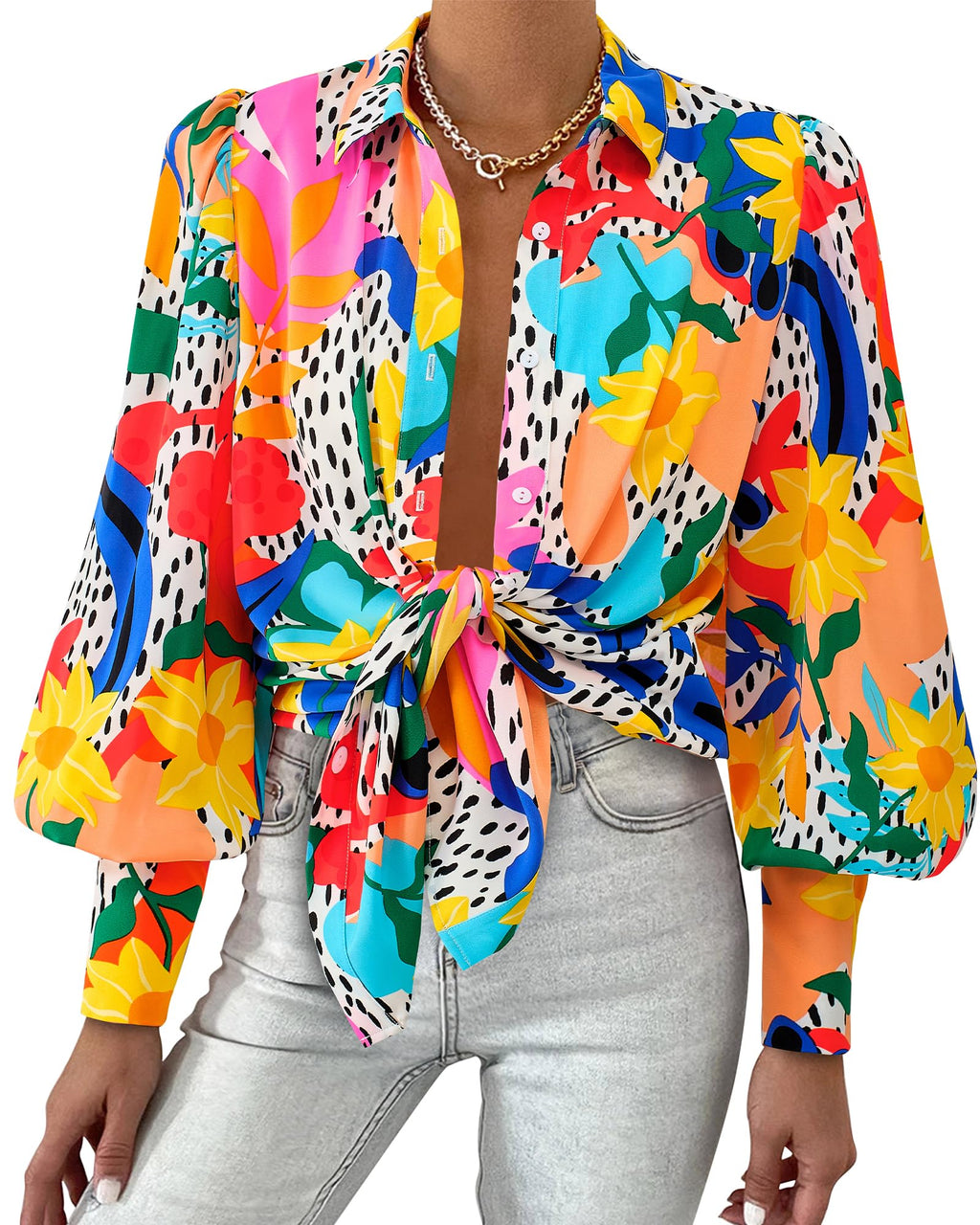 BTFBM Blouses for Women Dressy Casual Long Sleeve Shirts | Lapel V Neck Button Down Shirt, Boho Tops, Disco Outfits, Business Casual Blouse, Fashion Clothing, Summer Fall Clothes 2026