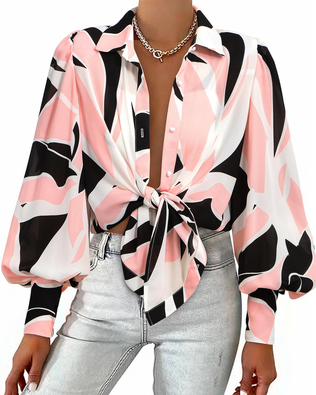 BTFBM Blouses for Women Dressy Casual Long Sleeve Shirts | Lapel V Neck Button Down Shirt, Boho Tops, Disco Outfits, Business Casual Blouse, Fashion Clothing, Summer Fall Clothes 2026