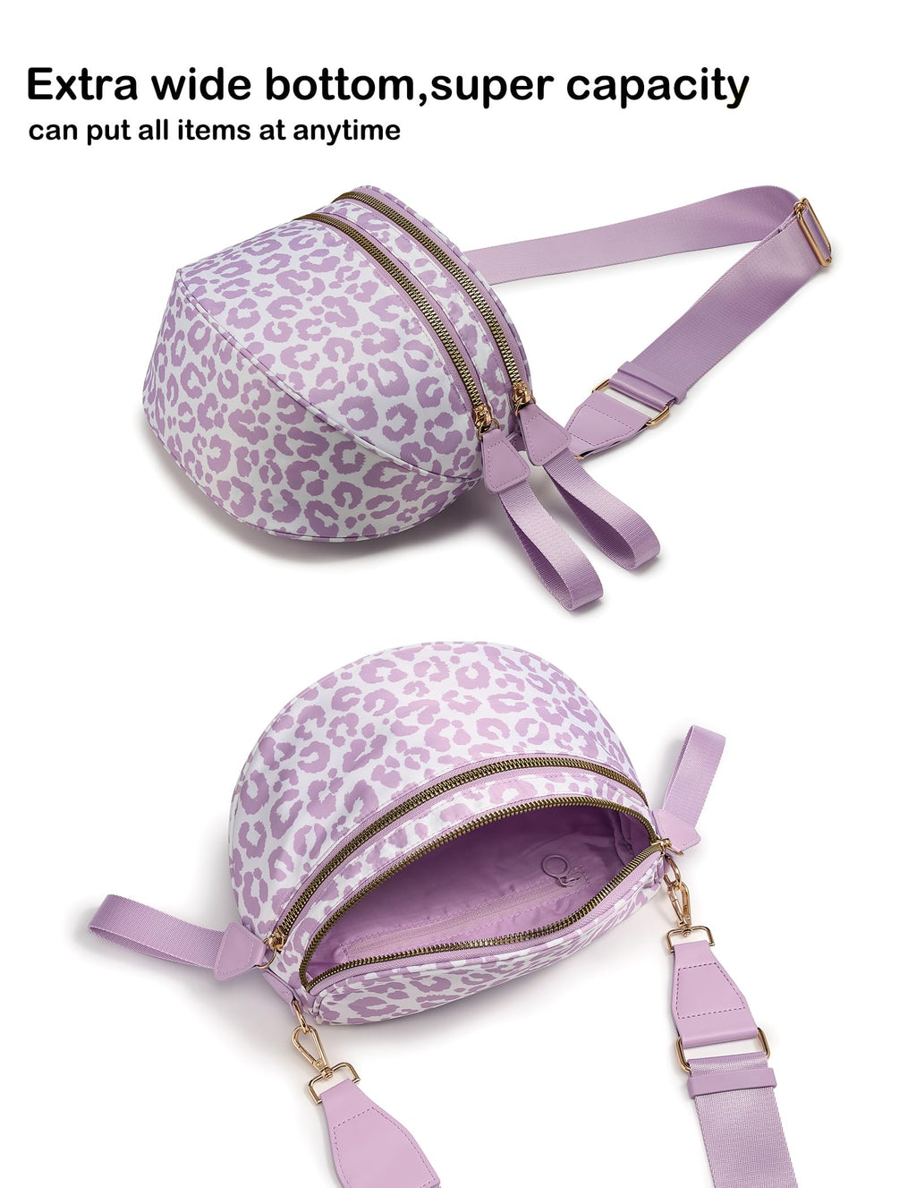 FEIBOON Spacious Nylon Crossbody Bag Bum Bag Handbags Wallets Purses Trendy Shoulder Bag for Women