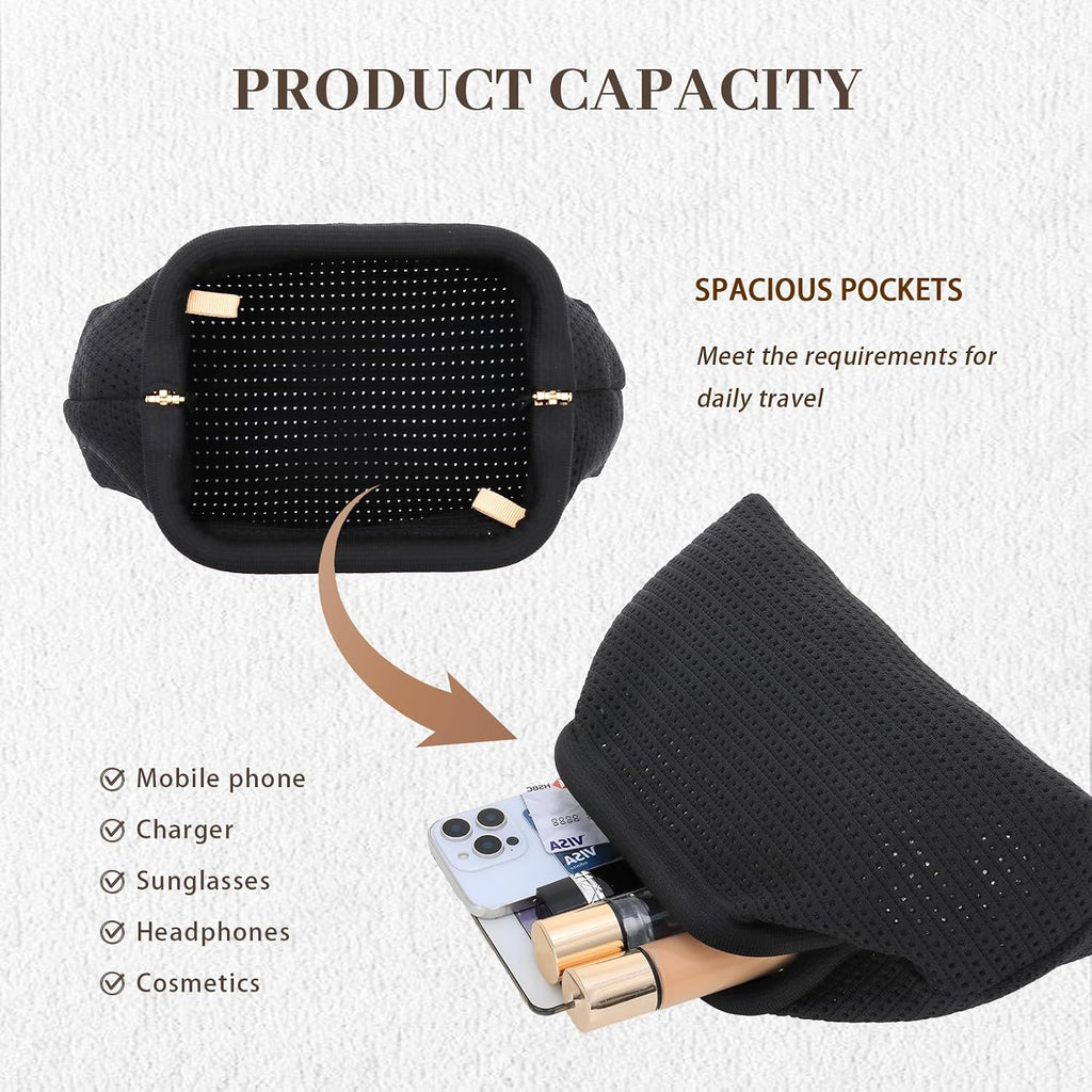 KUANG! Dumpling Clutch Bag for Women Crochet Woven Bags Summer Beach Clutch Crossbody Chain Purses Cloud Handbag