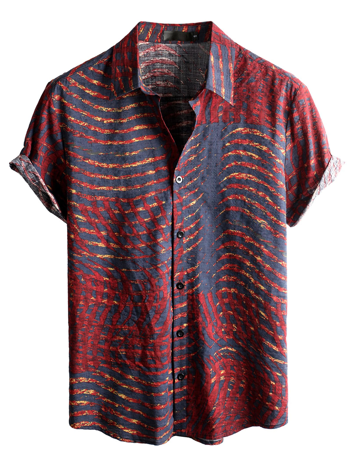 VATPAVE Mens Casual Hawaiian Shirt Short Sleeve Button Down Beach Shirts | Travel, Floral, Print, Vintage, Boho, Hippie, Lightweight, Breathable, Summer, Tropical, Vacation, Festival, Rave, Resort