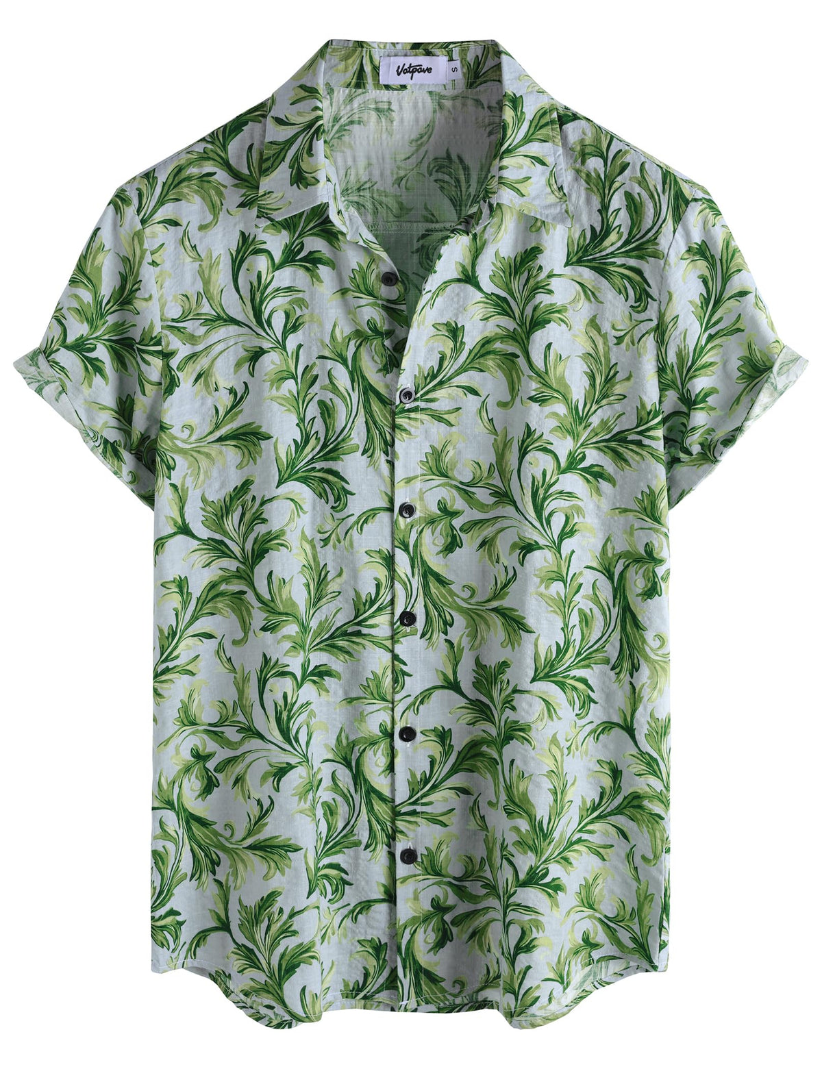 VATPAVE Mens Short Sleeve Button Down Shirts Summer Hawaiian Shirt | Casual Beach Resort Wear, Vintage, Floral Flower Tropical Print, Regular Fit, Holiday, Vacation, Country Concert