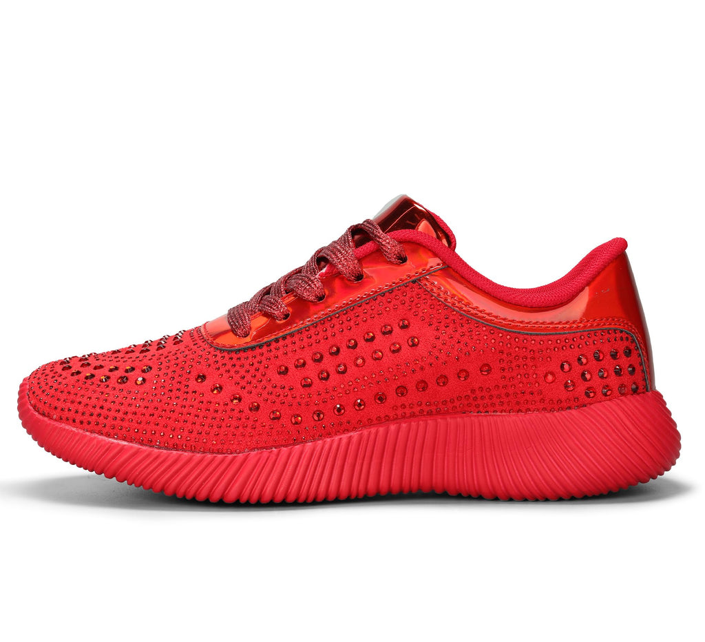 BELOS Women Glitter Sparkly Fashion Sneakers | Lightweight Metallic Sequins Tennis Shoes Casual Retro Braided Walking Shoes