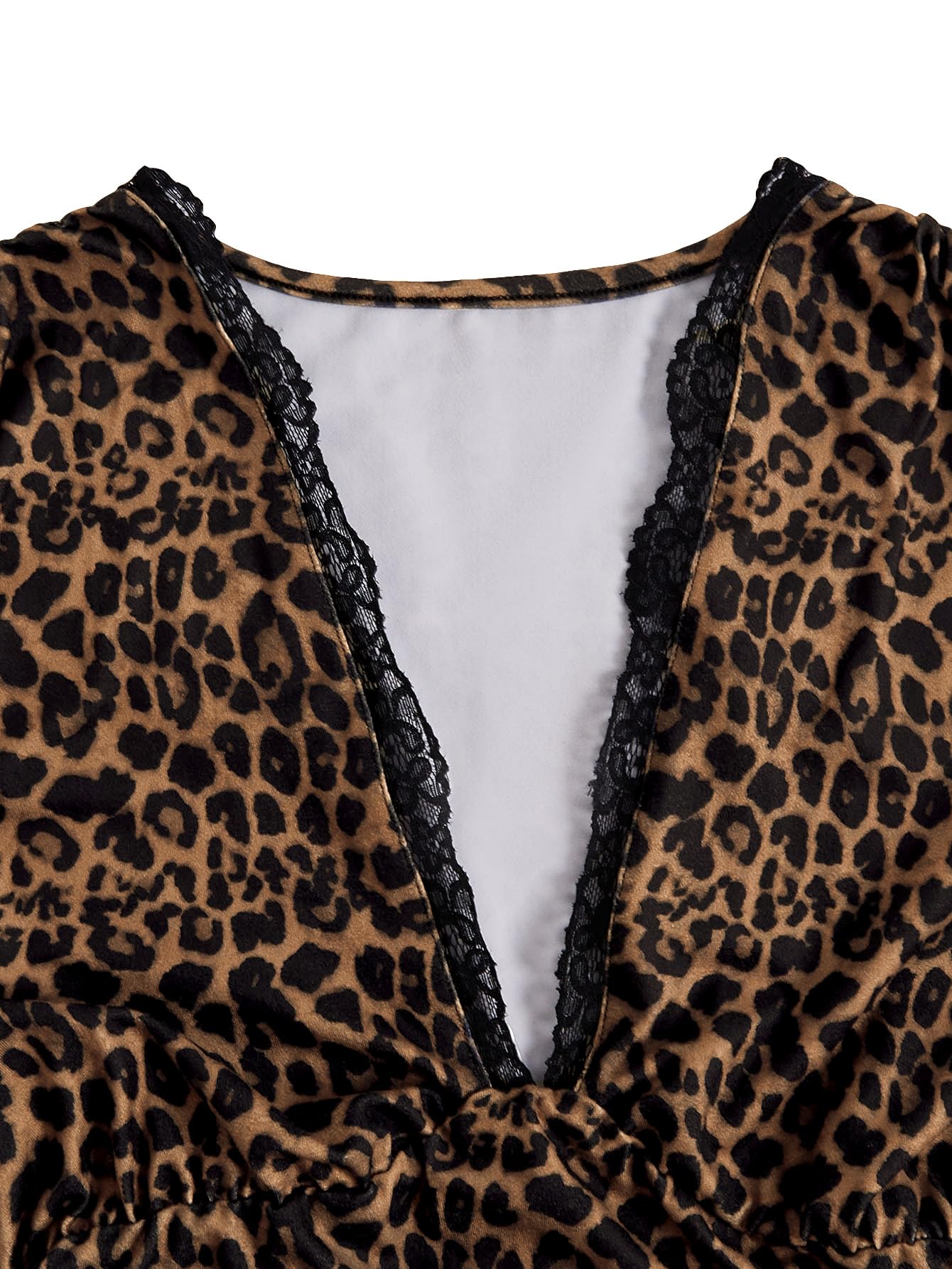 GORGLITTER Women's Leopard Cheetah Animal Print Lace Sexy Birthday Dresses | Bodycon Midi Dress, Y2K Rave Style, Date Night Going Out Dresses, Brunch Outfits, Club Dinner Outfit