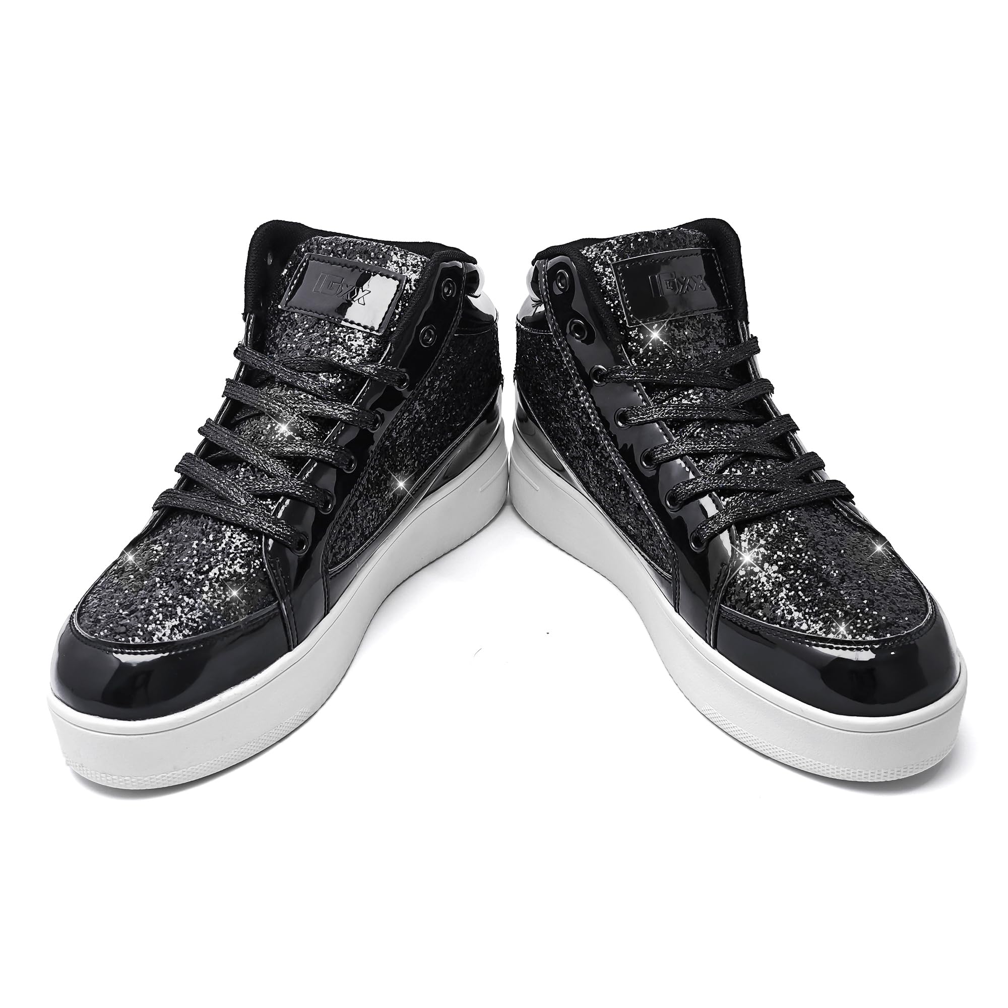 IGxx Women Platform Glitter Sparkly Dressy Sequin Disco Sneakers