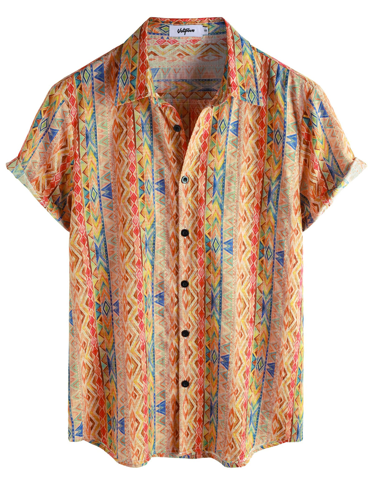 VATPAVE Mens Short Sleeve Button Down Shirts Summer Hawaiian Shirt | Casual Beach Resort Wear, Vintage, Floral Flower Tropical Print, Regular Fit, Holiday, Vacation, Country Concert