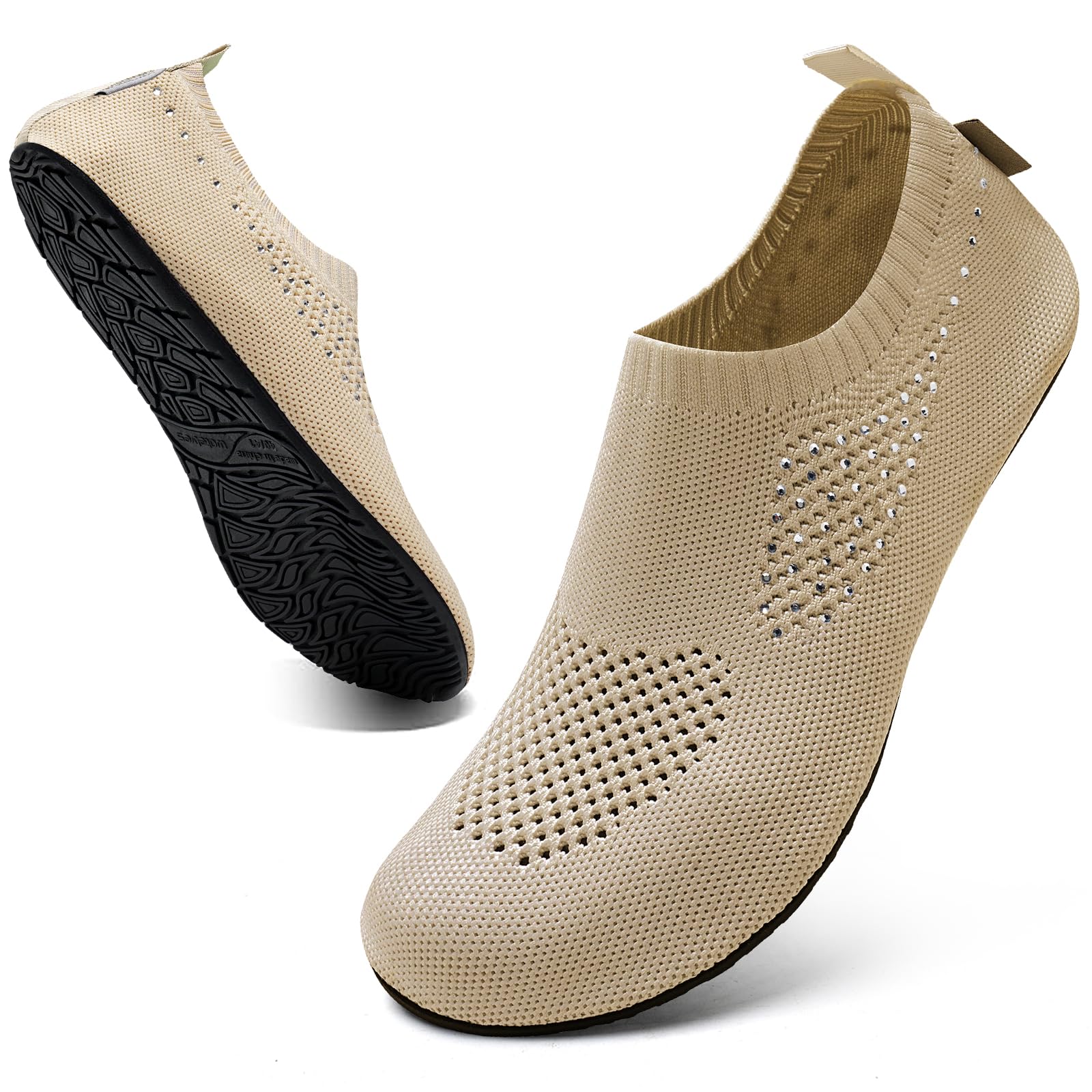 WateLves Womens Barefoot Water Shoes Travel House Slippers for Indoor and Outdoor Aqua Socks for Beach Swim Surf Yoga Dancing Camping Must Haves
