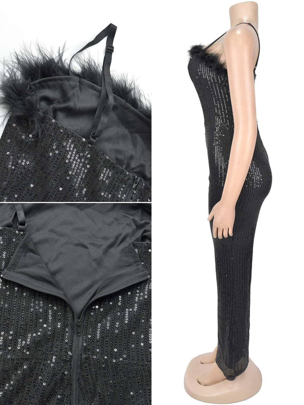 Figdaw Women's Sparkle Rhinestone Jumpsuits for Women Sexy Party Night Out