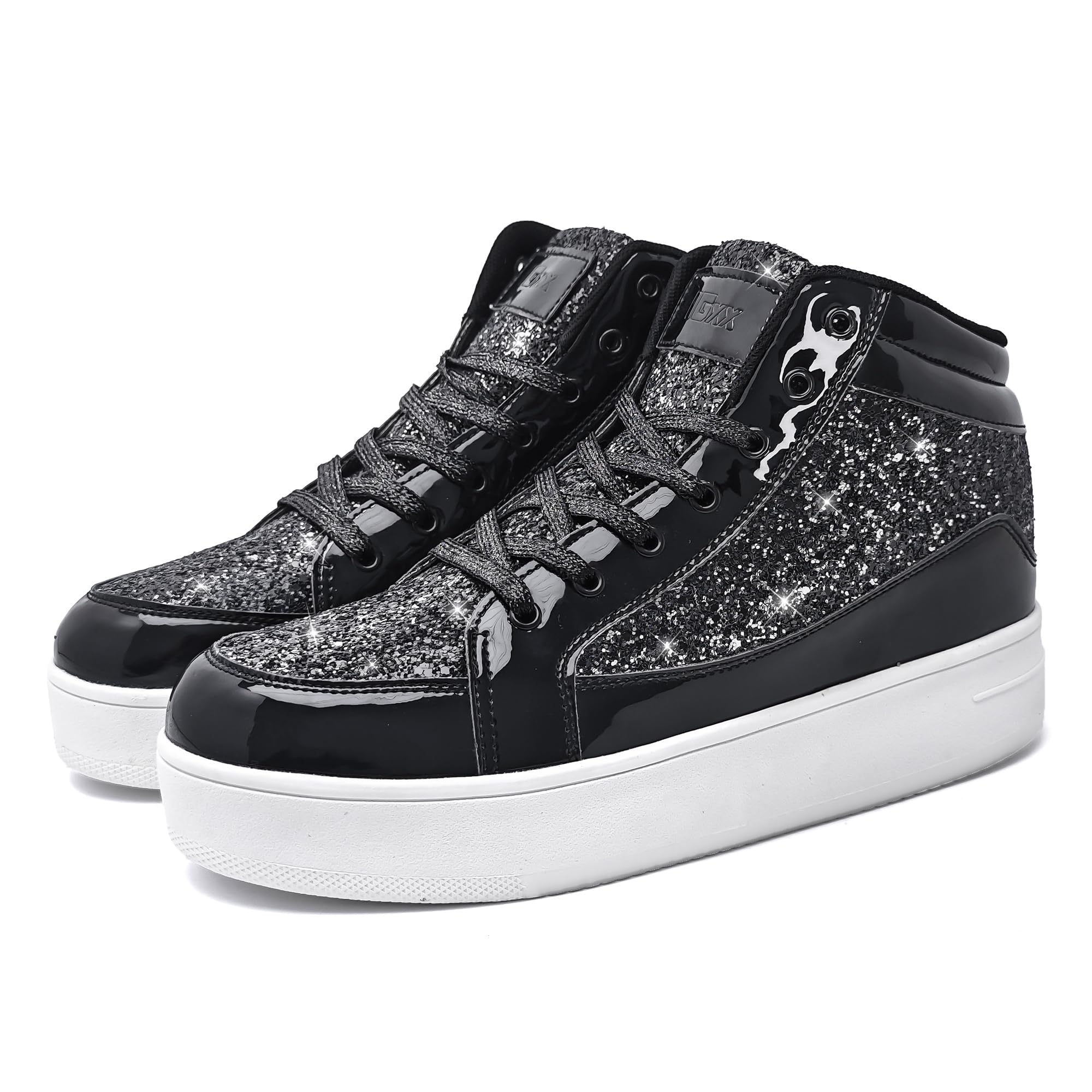 IGxx Women Platform Glitter Sparkly Dressy Sequin Disco Sneakers