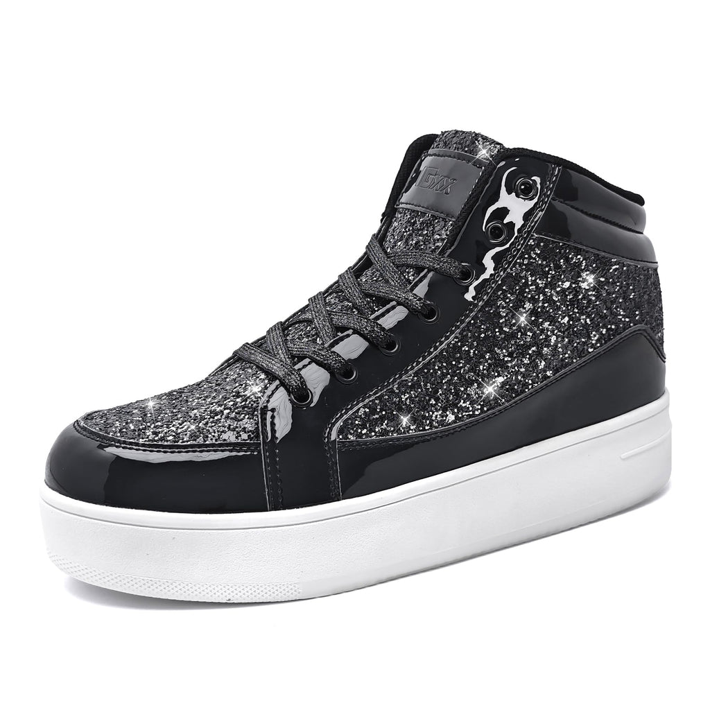 IGxx Women Platform Glitter Sparkly Dressy Sequin Disco Sneakers
