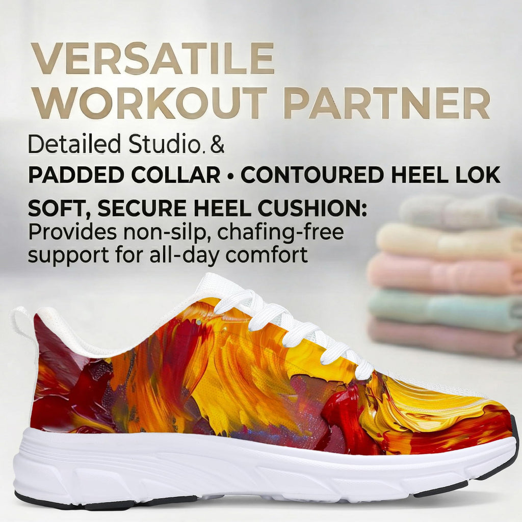 Women's Fashion Sneakers - Comfortable Breathable Mesh Platform Casual Walking Shoes for Everyday Wear, White Sole, All-Day Support