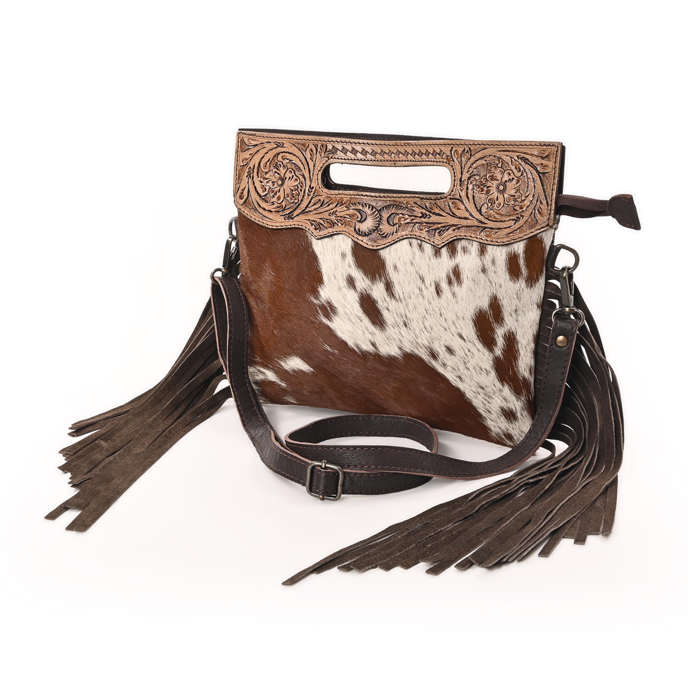Women Natural Cowhide Leather Crossbody Sling Bag With Adjustable Detachable Strap | Shoulder Bag | Handbag