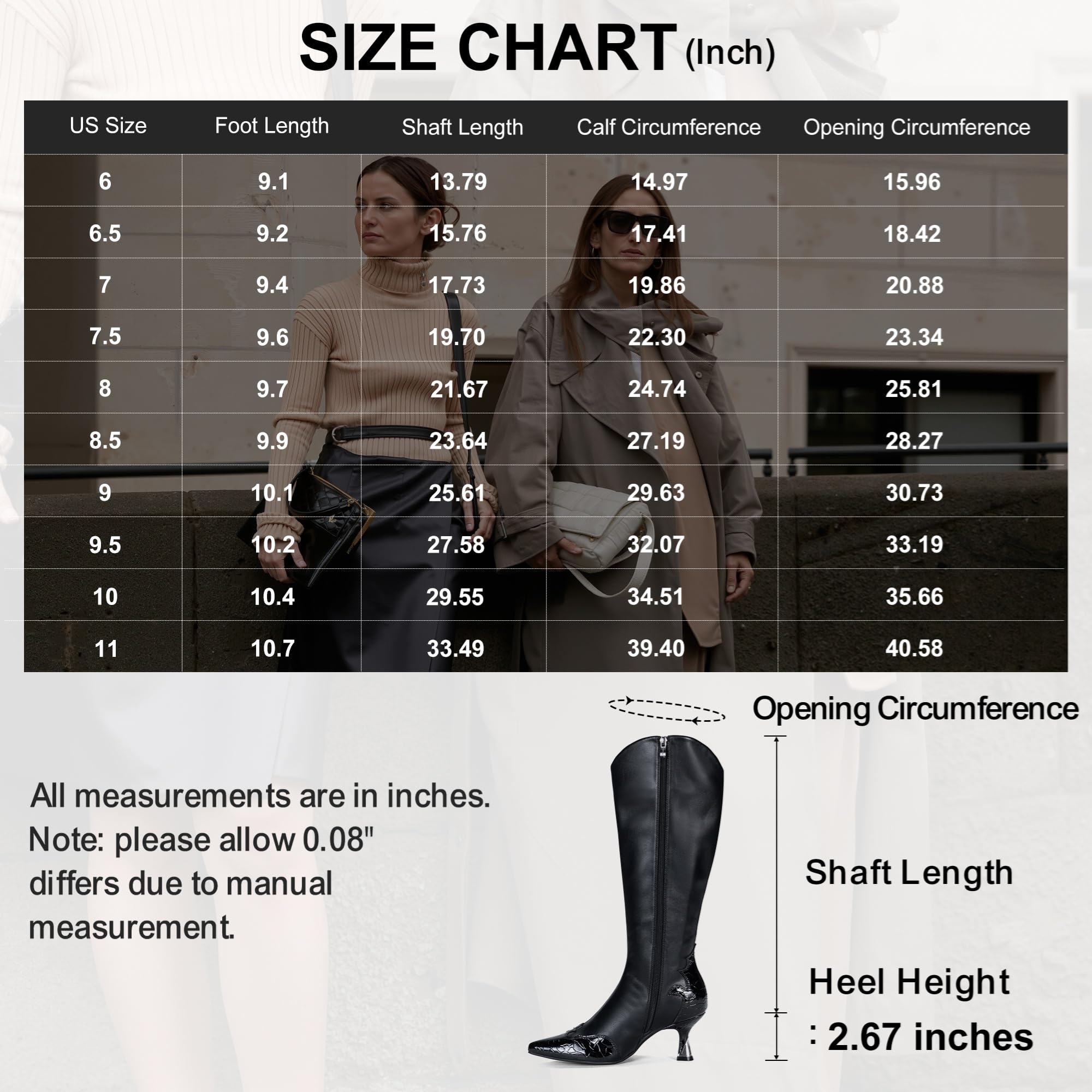Vepose Women's Knee High Boots, Pointed Toe Kitten Heel Dress Boots | Riding tall boot style, low heel, side zipper, fashion silhouette, patchwork design, suit for jeans, skirts, nights out
