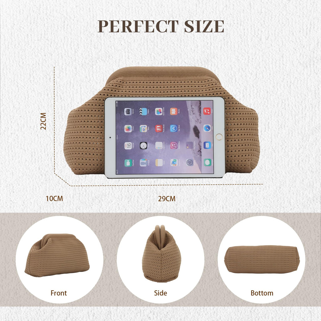 KUANG! Dumpling Clutch Bag for Women Crochet Woven Bags Summer Beach Clutch Crossbody Chain Purses Cloud Handbag