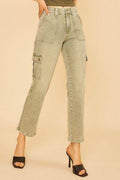 Annie Wear Straight Leg Jeans with Cargo Pockets Style
