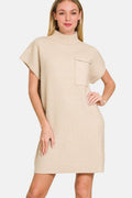 Zenana Short Sleeve Sweater Mini Dress for Stylish Comfort