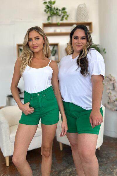 Judy Blue Full Size Tummy Control Denim Shorts for Women
