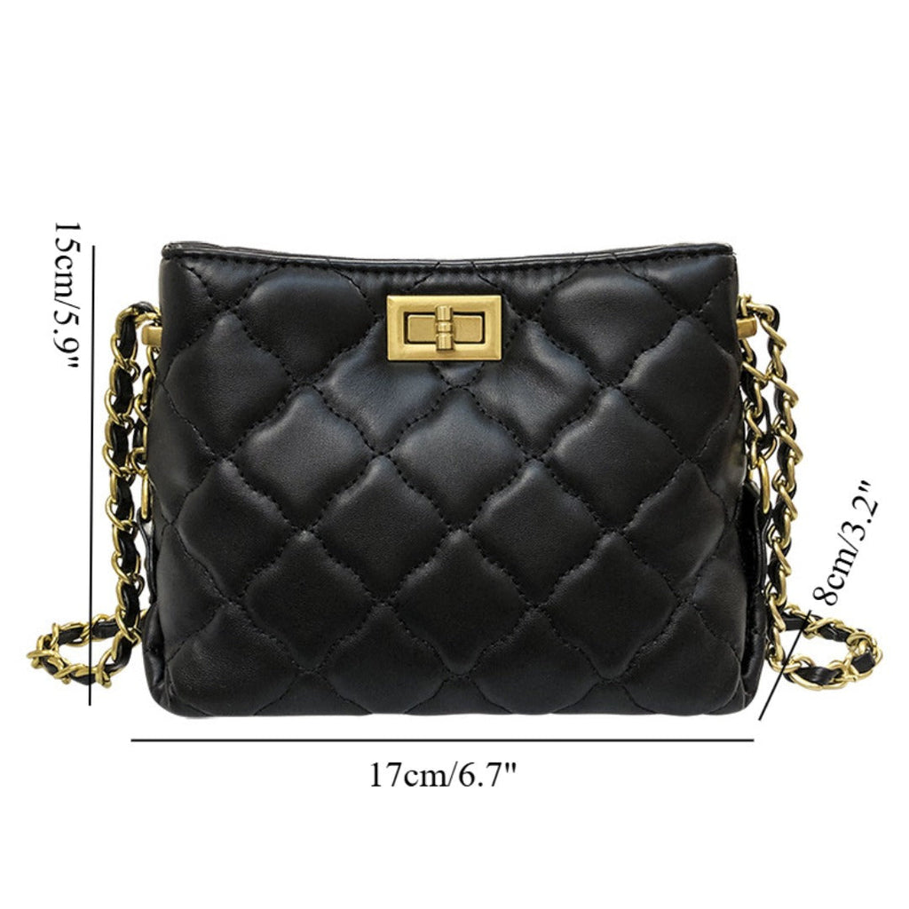Mini crossbody purse women, spring and summer women's bags popular fashion versatile diamond chain crossbody bag,