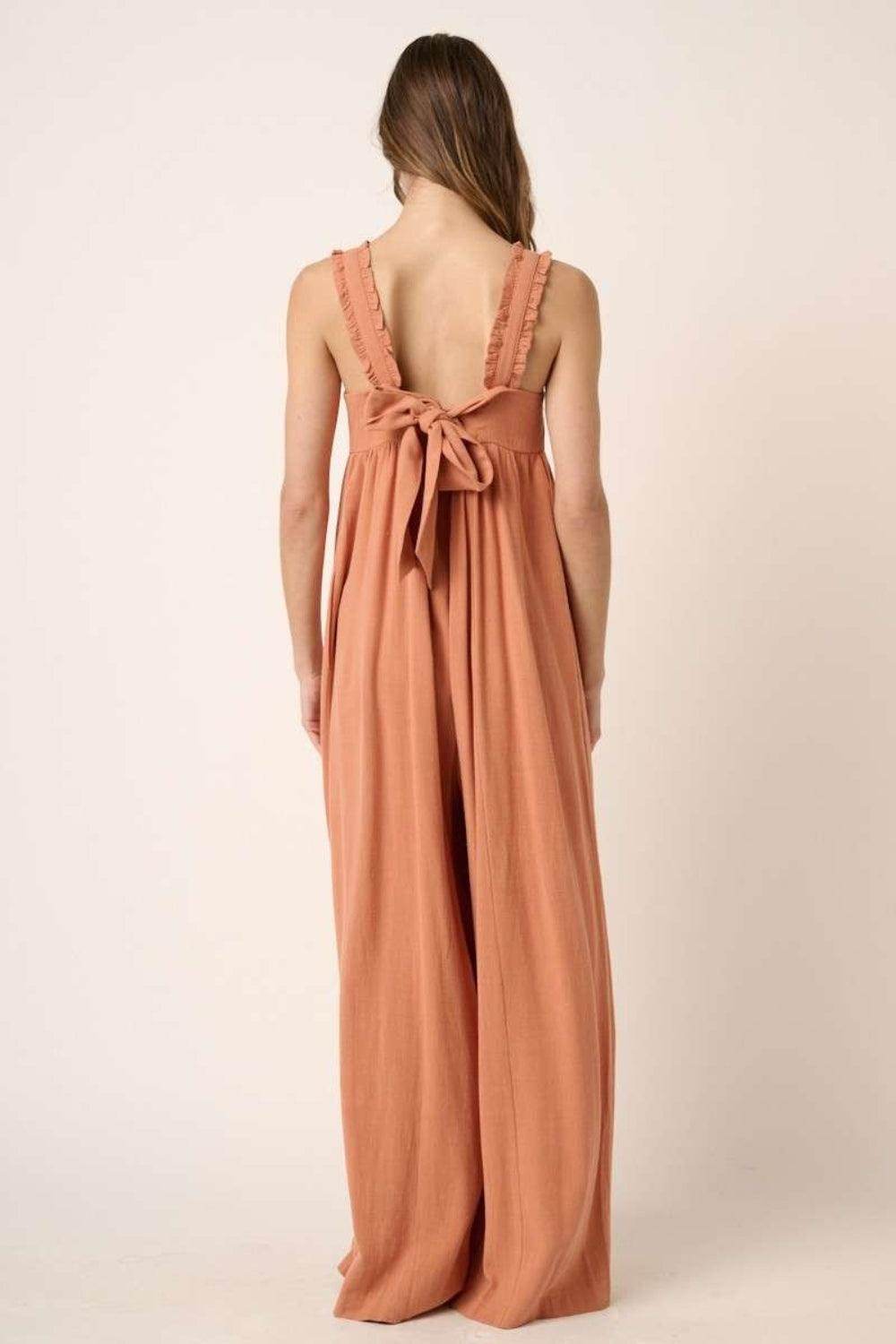 Mittoshop Sleeveless Wide Leg Jumpsuit for Effortless Style