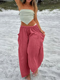 Full Size Wide Leg Pants with Pockets Plus Size