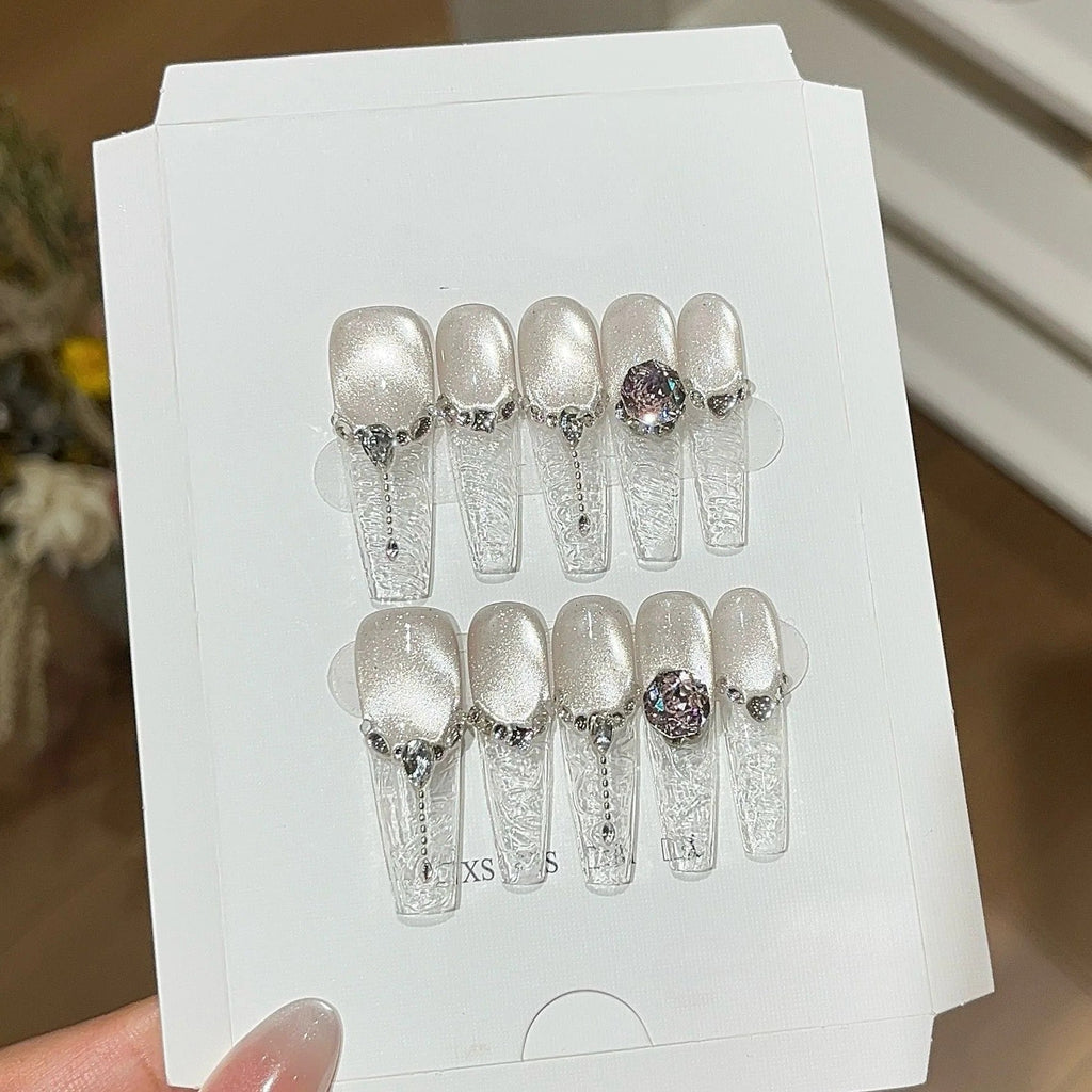 1014- Handmade press on nails fake nails removable