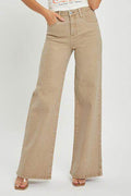 RISEN Full Size Tummy Control High Rise Wide Leg Jeans