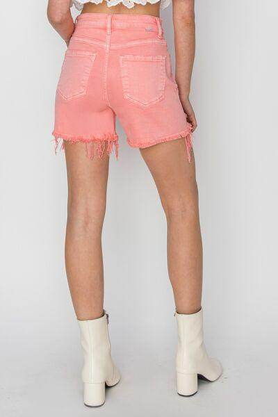 RISEN High Rise Distressed Denim Shorts for Trendy Style