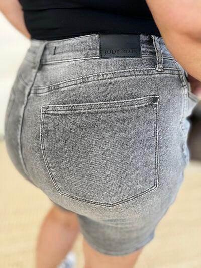 Judy Blue Full Size High Waist Washed Denim Shorts for Women