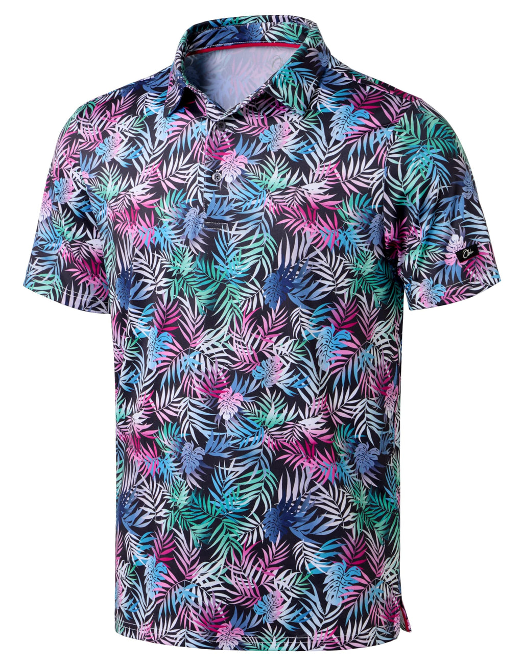 Obla Men's Golf Polo Shirts Print Short Sleeve Dry Fit Collared Shirt | Moisture Wicking, Performance, Lightweight, Casual, Polo Shirts for Men
