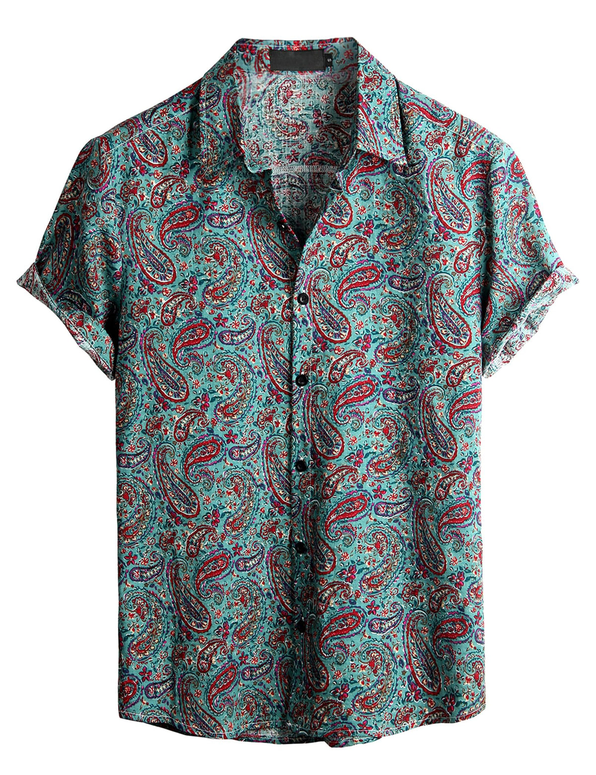 VATPAVE Mens Casual Hawaiian Shirt Short Sleeve Button Down Beach Shirts | Travel, Floral, Print, Vintage, Boho, Hippie, Lightweight, Breathable, Summer, Tropical, Vacation, Festival, Rave, Resort