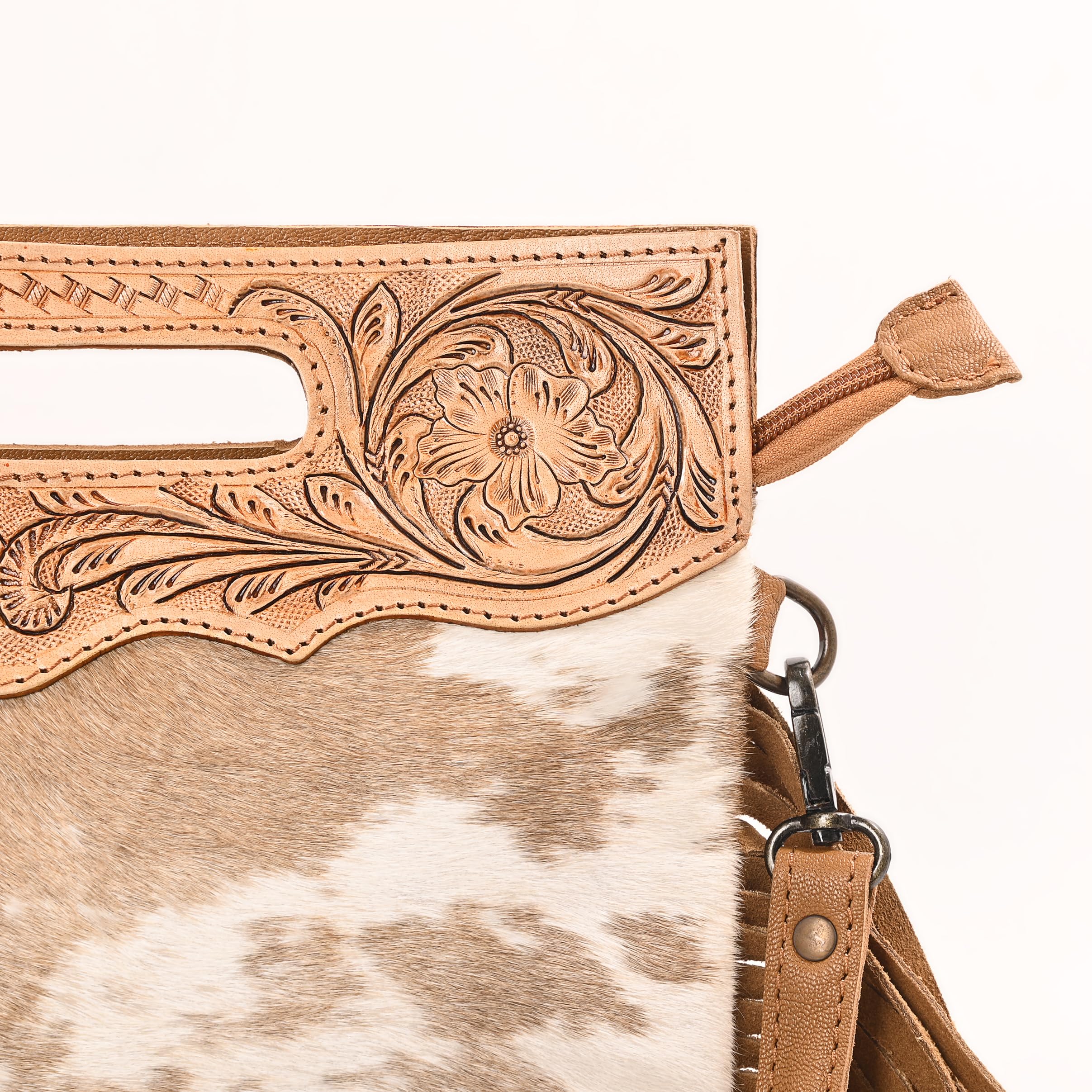 Women Natural Cowhide Leather Crossbody Sling Bag With Adjustable Detachable Strap | Shoulder Bag | Handbag