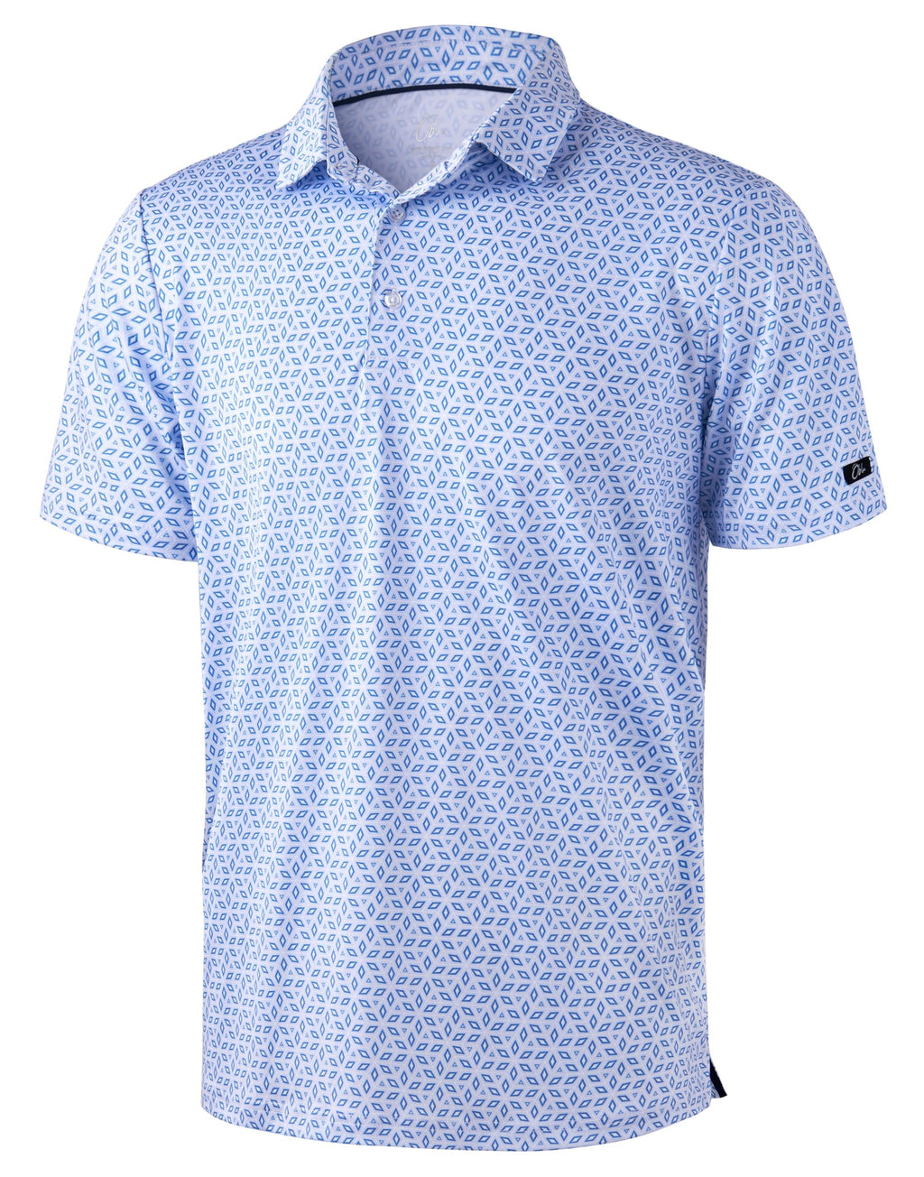 Obla Men's Golf Polo Shirts Print Short Sleeve Dry Fit Collared Shirt | Moisture Wicking, Performance, Lightweight, Casual, Polo Shirts for Men
