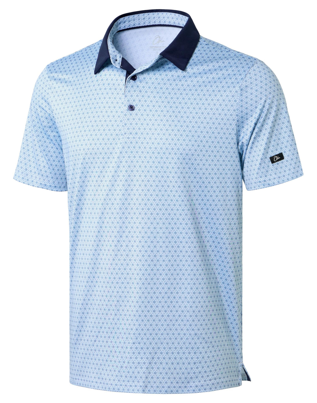 Obla Men's Golf Polo Shirts Print Short Sleeve Dry Fit Collared Shirt | Moisture Wicking, Performance, Lightweight, Casual, Polo Shirts for Men