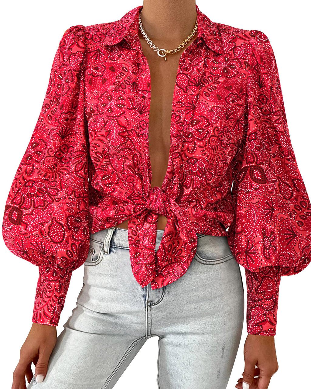 BTFBM Blouses for Women Dressy Casual Long Sleeve Shirts | Lapel V Neck Button Down Shirt, Boho Tops, Disco Outfits, Business Casual Blouse, Fashion Clothing, Summer Fall Clothes 2026