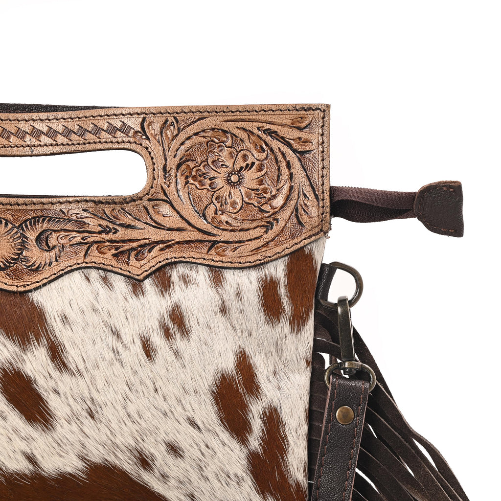 Women Natural Cowhide Leather Crossbody Sling Bag With Adjustable Detachable Strap | Shoulder Bag | Handbag