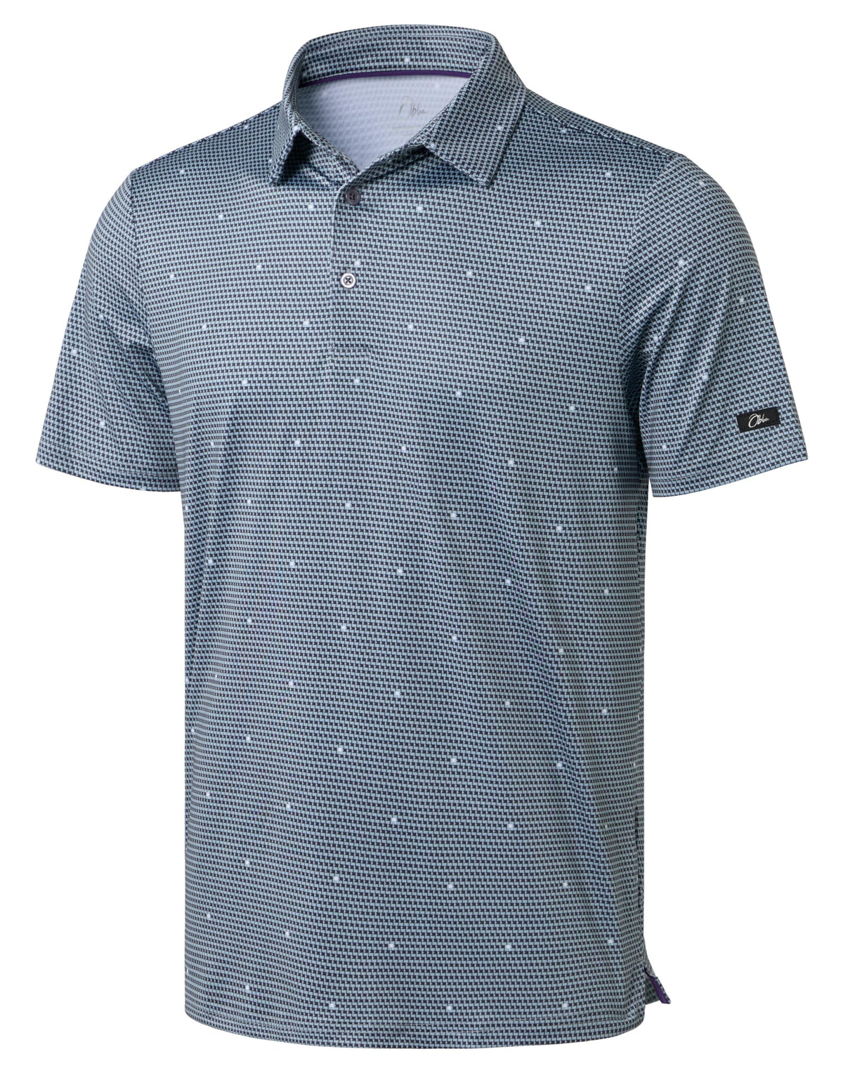 Obla Men's Golf Polo Shirts Print Short Sleeve Dry Fit Collared Shirt | Moisture Wicking, Performance, Lightweight, Casual, Polo Shirts for Men
