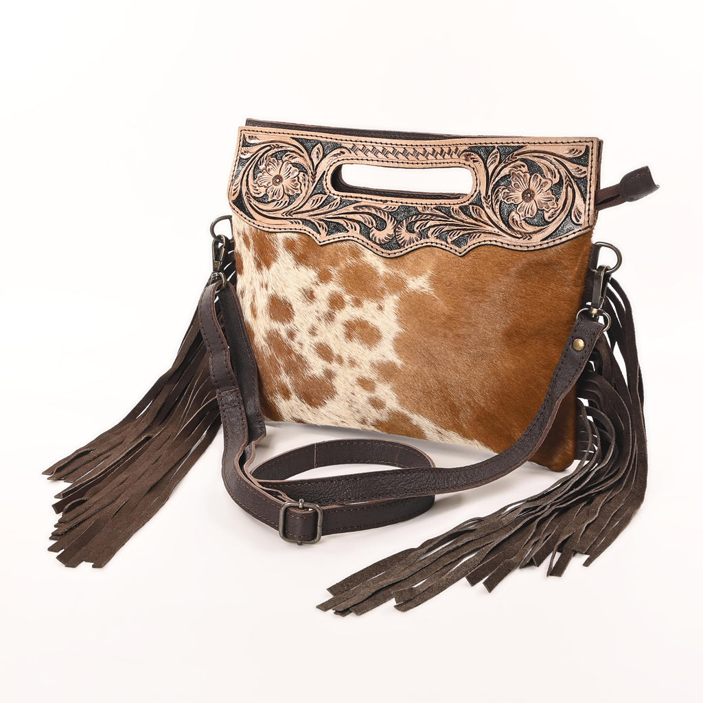 Women Natural Cowhide Leather Crossbody Sling Bag With Adjustable Detachable Strap | Shoulder Bag | Handbag