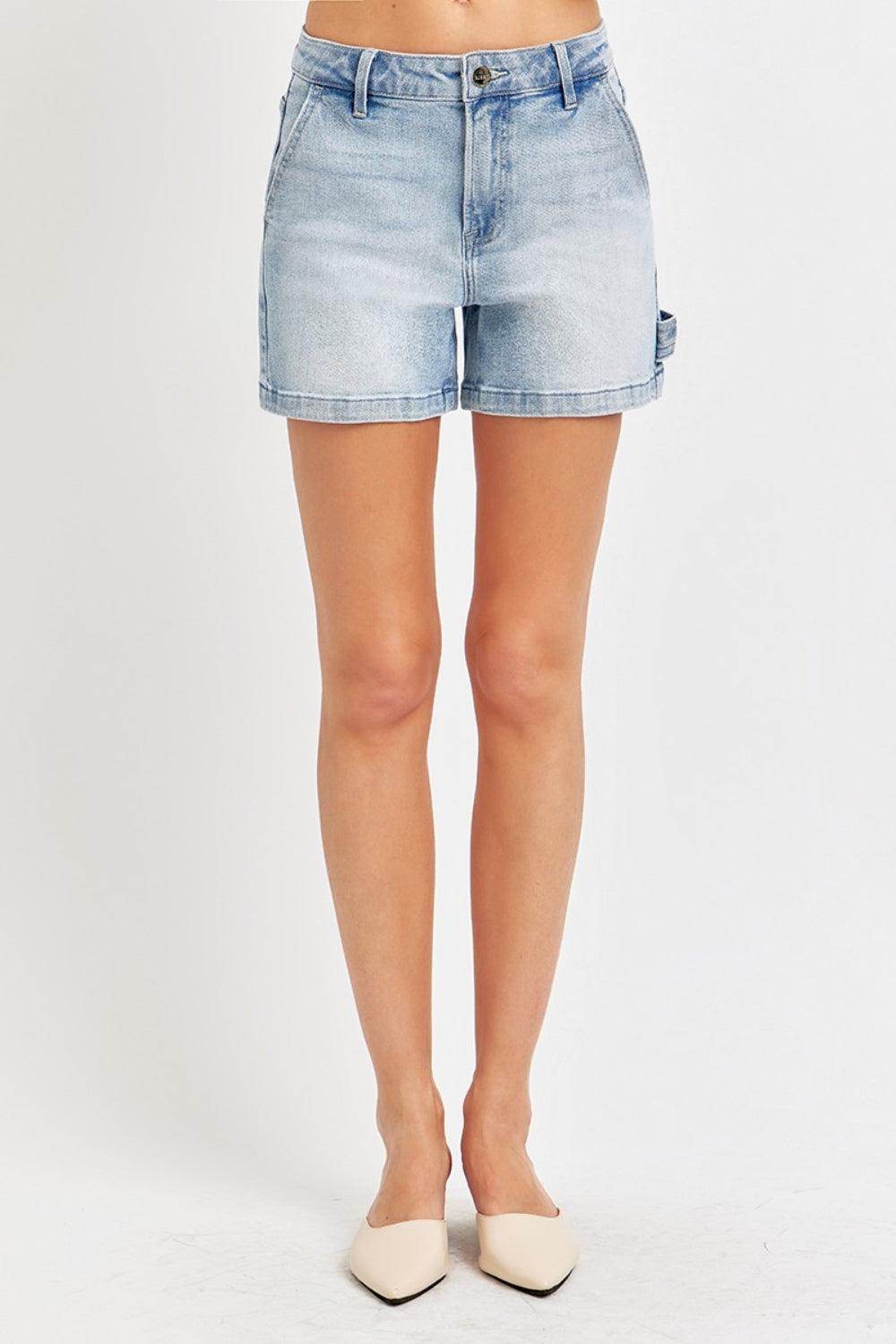 Risen Full Size High Rise Denim Shorts for Women Stylish
