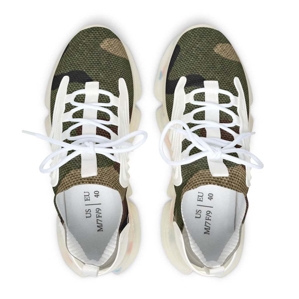 Camo Mesh Sneakers — Women's Lightweight Breathable Athletic Shoes