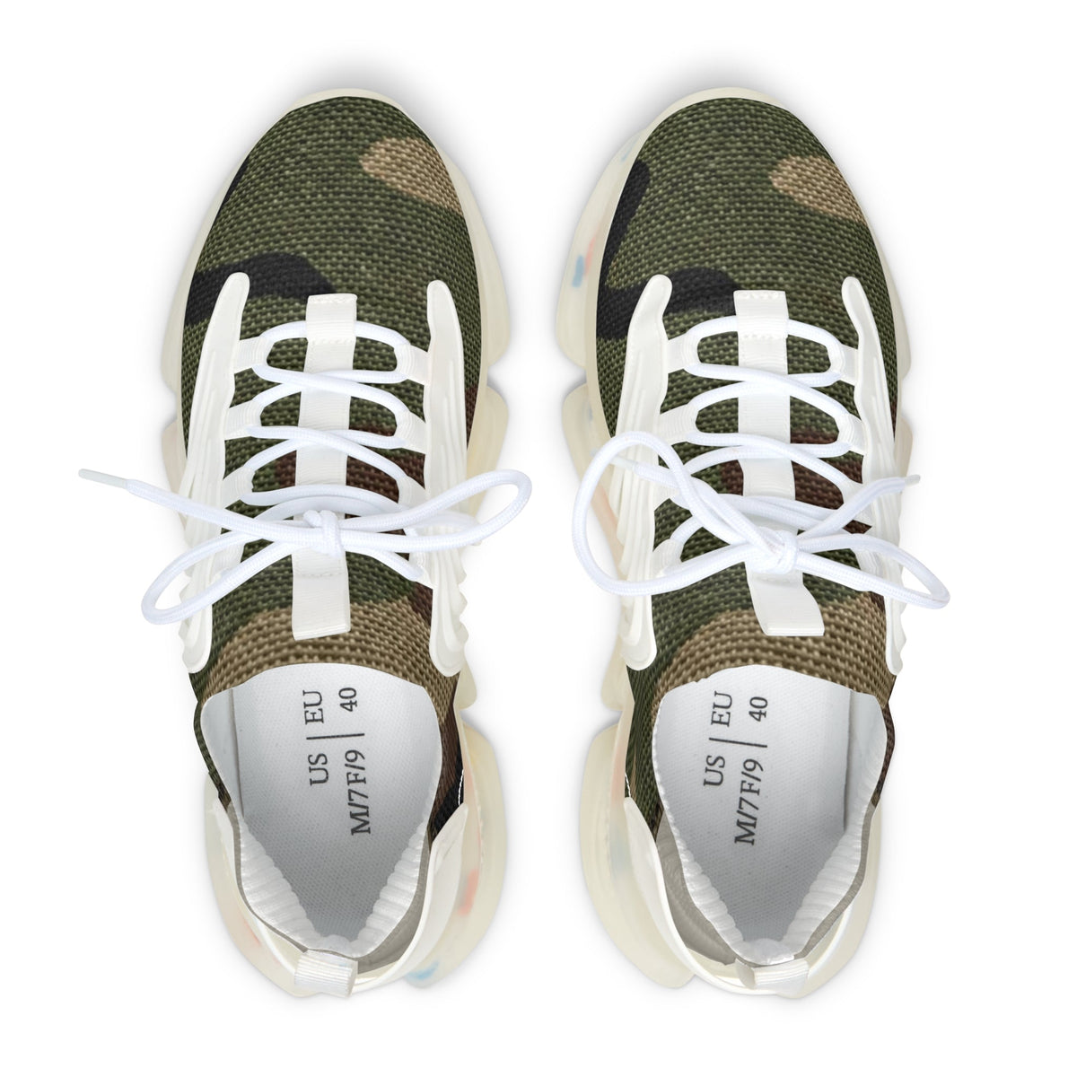 Camo Mesh Sneakers — Women's Lightweight Breathable Athletic Shoes