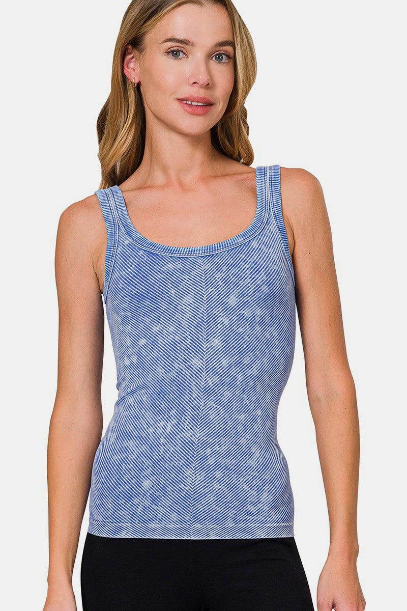 Zenana Ribbed Scoop Neck Tank for Layering and Style