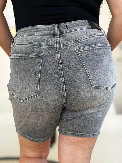 Judy Blue Full Size High Waist Washed Denim Shorts for Women