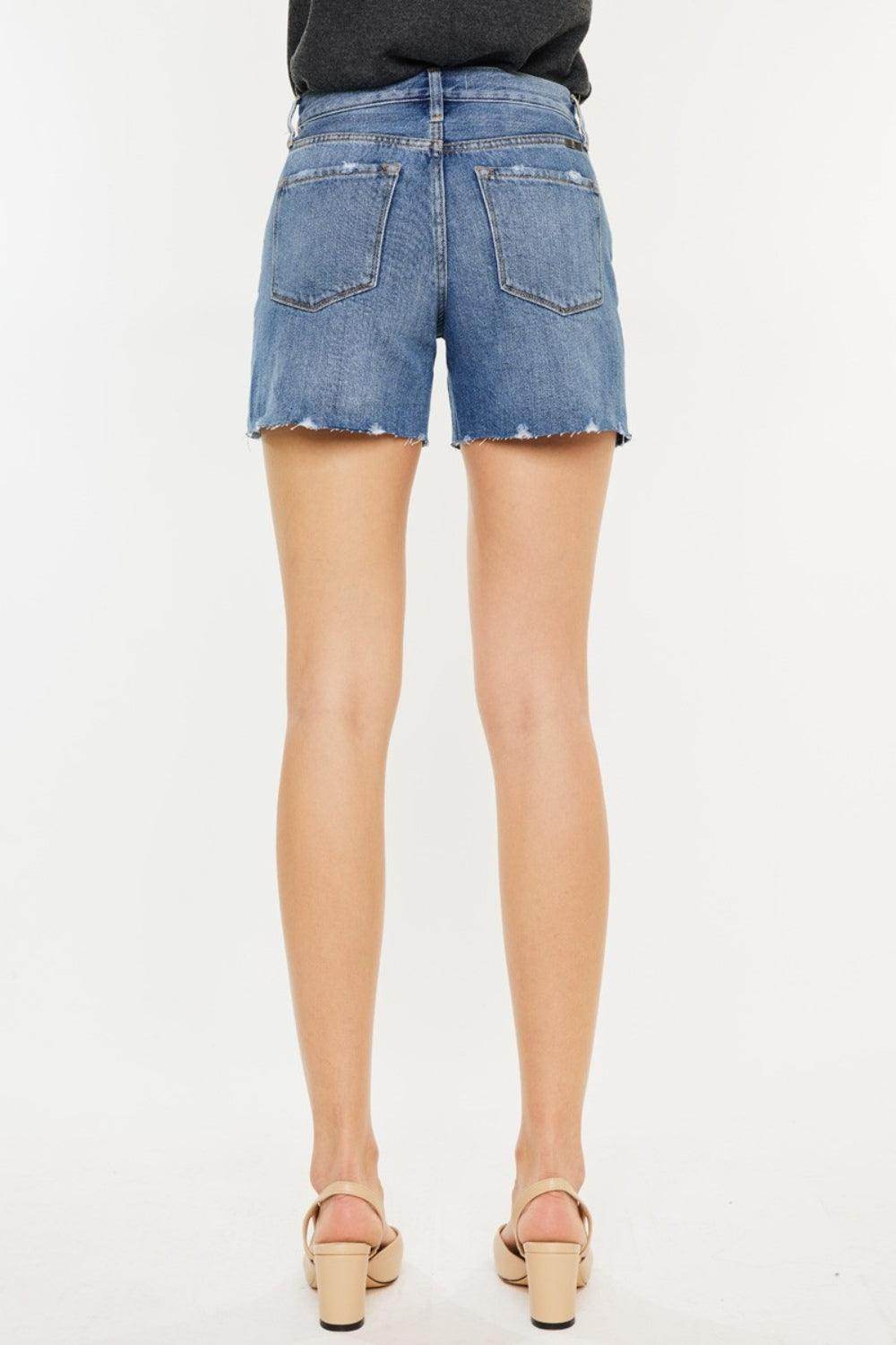 Kancan Distressed High Waist Denim Shorts for Women