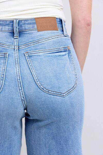 Judy Blue Full Size Wide Leg Jeans with Pockets for Women