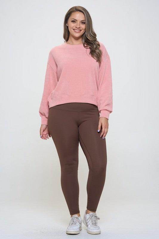 Yelete Full Size Fleece Lined High Waisted Leggings for Comfort