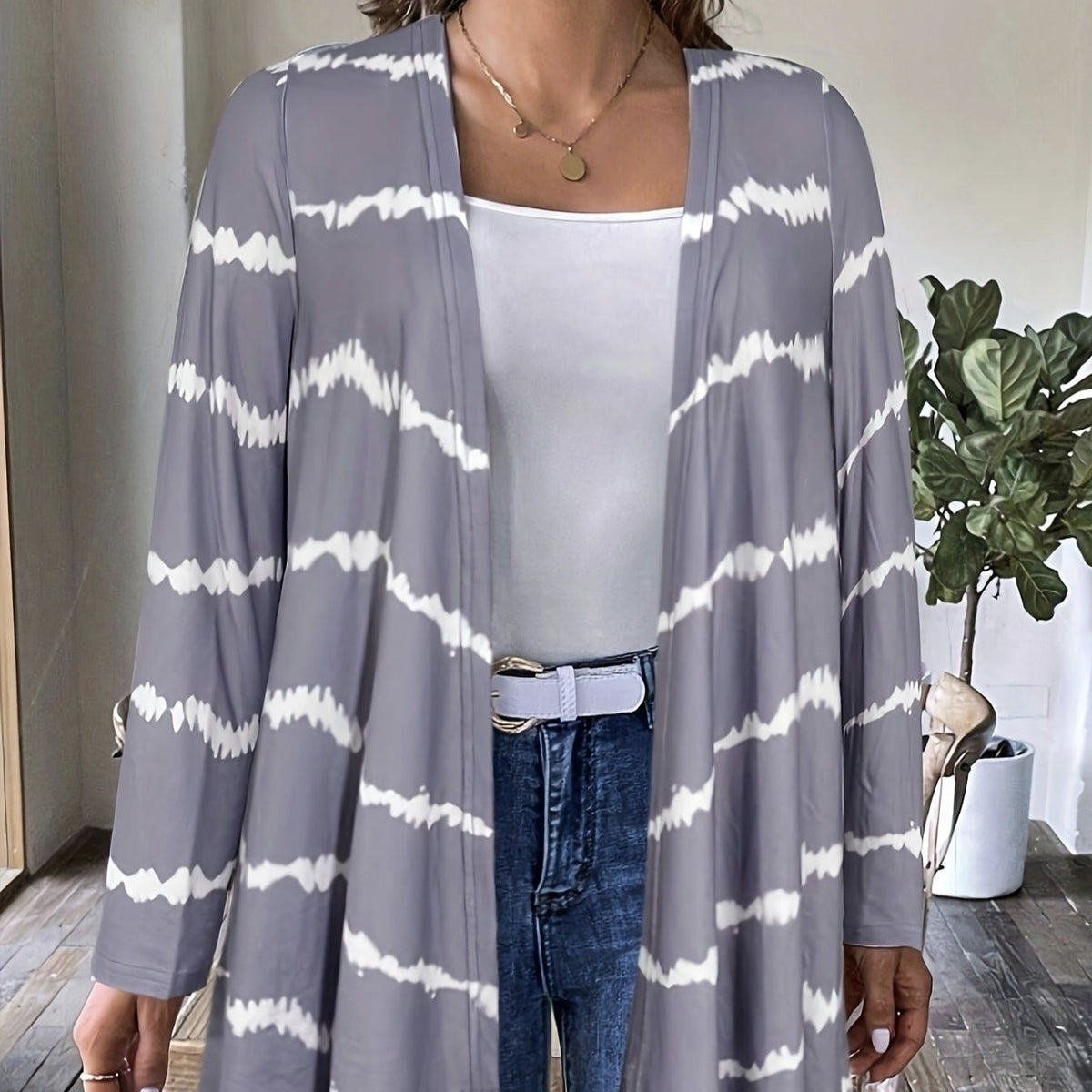 Women’s Printed Open Jacket