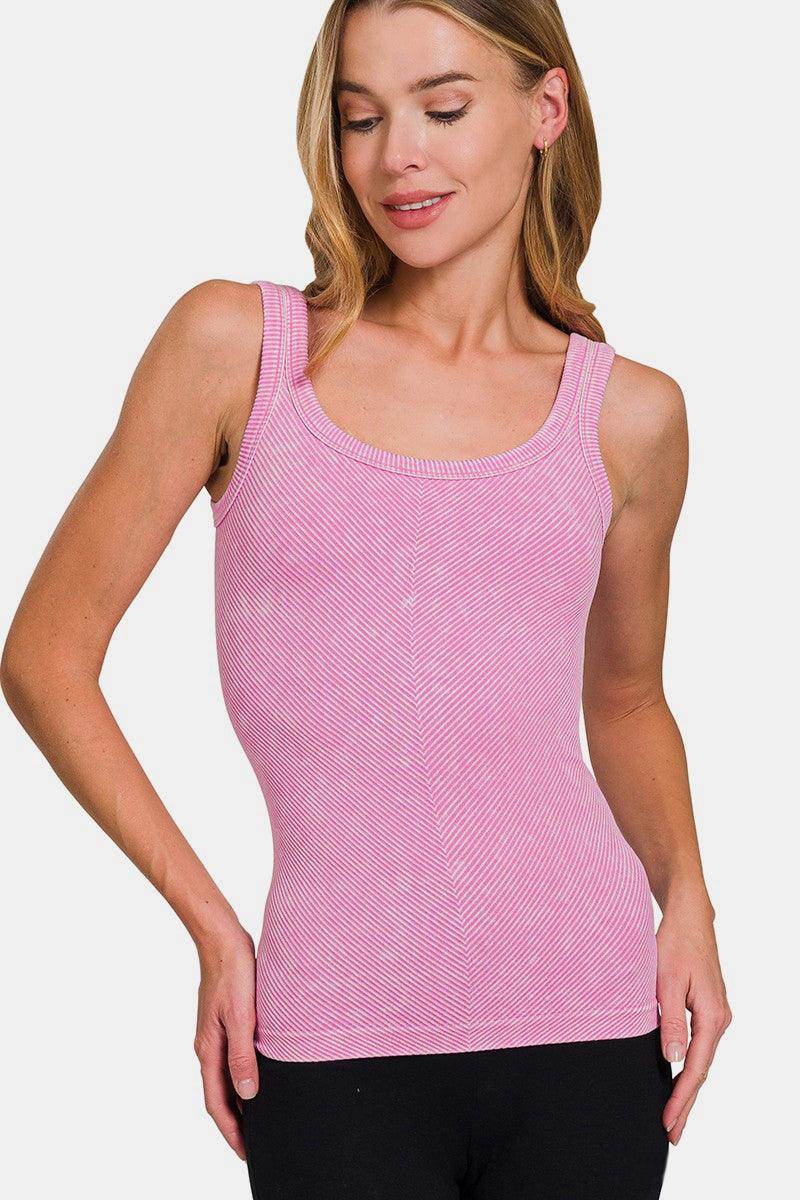 Zenana Ribbed Scoop Neck Tank for Effortless Style