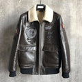 B3 Bomber Jacket Natural Sheep Fur Coat – Winter Warm Sheepskin Jacket