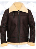 B3 Bomber Aviator Shearling Leather Jacket